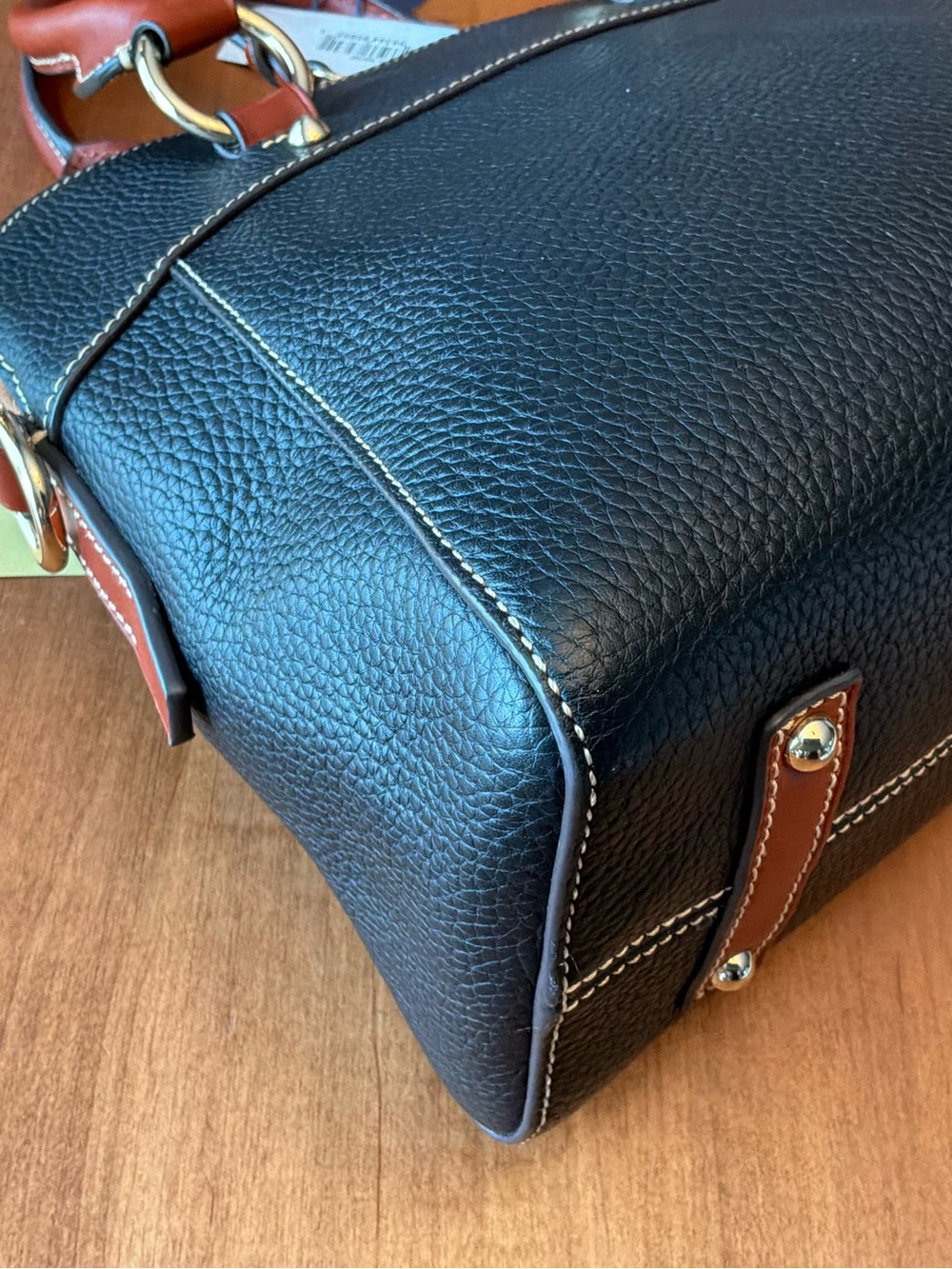 Dooney & Bourke Black and Brown Pebble Cameron Satchel - Picture 9 of 16
